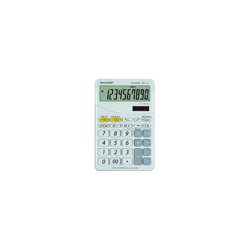 Sharp Kalkulator EL-M332BWH, biała, biurkowy, 10 miejsc