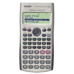 Kalkulator Casio, FC 100 V, biała, finansowy z 4-rzędowym wyświetlaczem