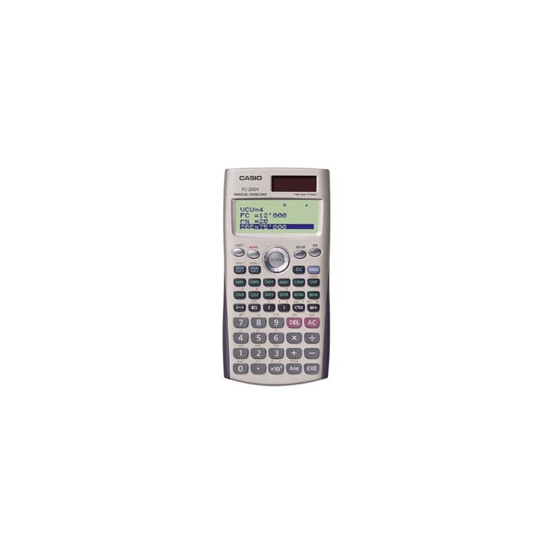 Kalkulator Casio, FC 200 V, biała, finansowy z 4-rzędowym wyświetlaczem
