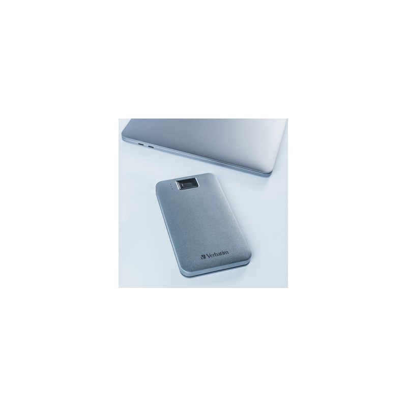 Verbatim zewnętrzny dysk twardy, Executive Fingerprint Secure HDD, 2.5", USB 3.0 (3.2 Gen 1), 2TB, 53653, szary, szyfrowany z 