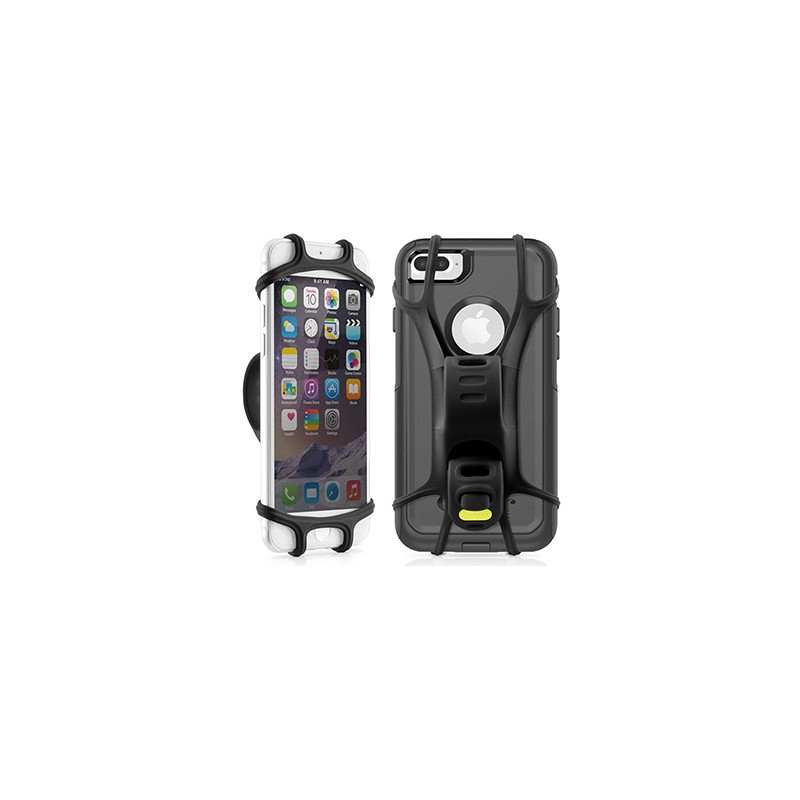 Uchwyt telefonu komórkowego Bone Bike Tie X, na rower, regulowany rozmiar, czarny, 4-6", silikon, mocowany do kierownicy, czar