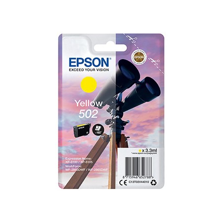 Epson oryginalny ink / tusz C13T02V44020, 502, T02V440, yellow, 165s, 3.3ml