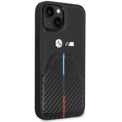 BMW nakładka do iPhone 14 6,1&quot BMHCP14S22NSTB czarna hard case Stamped Tricolor Stripe