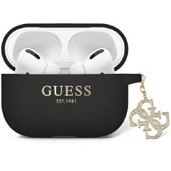 Guess etui do Airpods Pro 2 GUAP2LECG4K czarne Silicone 4G Strassed Charm