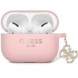 Guess etui do Airpods Pro 2 GUAP2LECG4P różowe Silicone 4G Strassed Charm