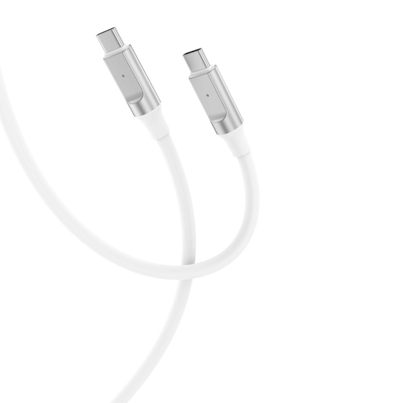 XO kabel NB-Q252B USB-C - USB-C 1,0 m 60W biały