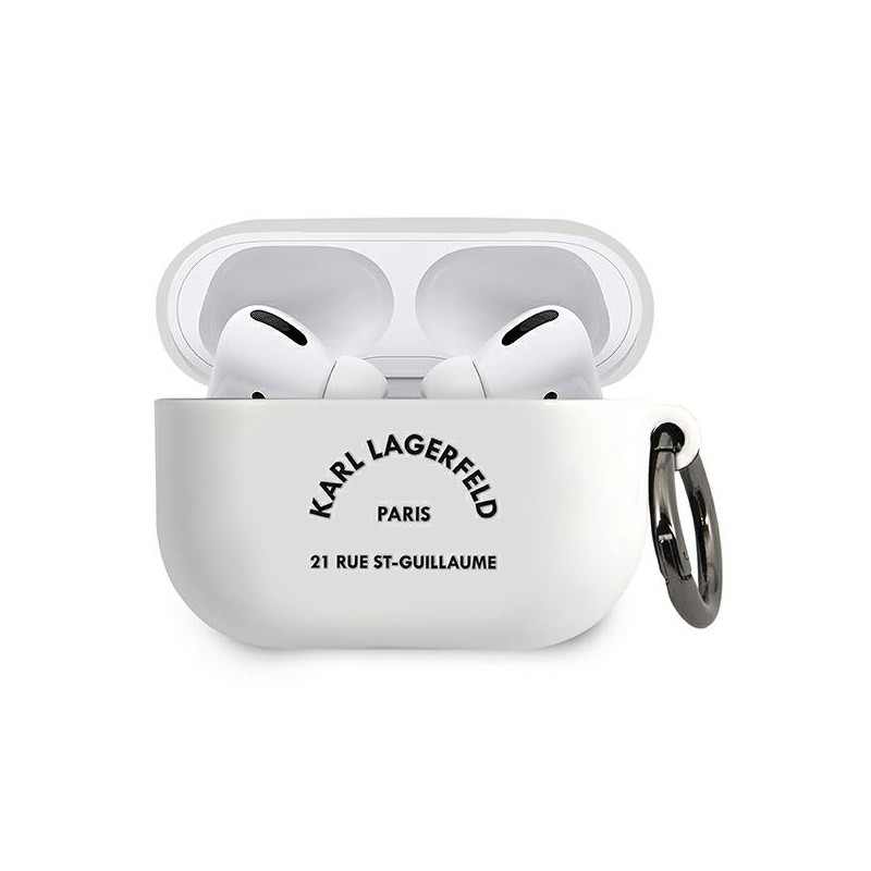 Karl Lagerfeld nakładka do Airpods Pro KLACAPSILRSGWH czarne Silicone RSG Logo