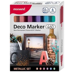 Markery akrylowe Deco Marker B 460 6 kol. Metal (B:6C) MonAmi (2080001506)