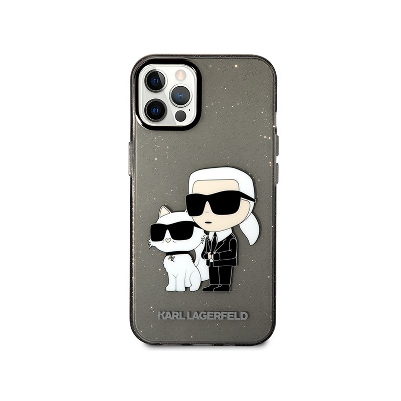 Karl Lagerfeld nakładka do iPhone 14 6,1&quot KLHCP14SHNKCTGK czarna hardcase Gliter Karl&Choupette
