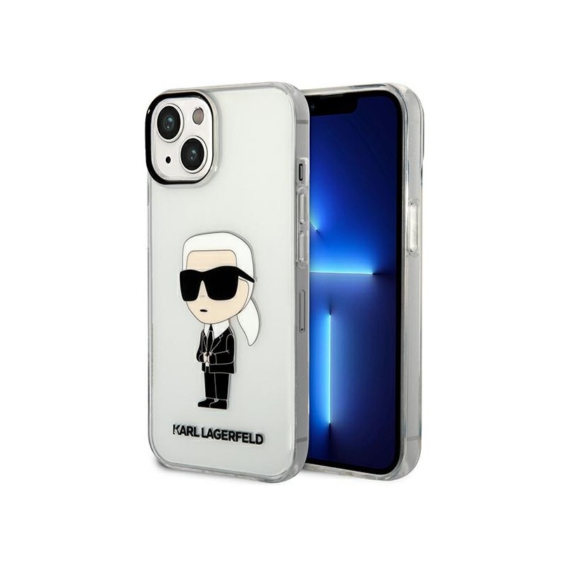 Karl Lagerfeld nakładka do iPhone 14 Plus 6,7&quot KLHCP14MHNIKTCT transparentna hardcase Ikonik Karl Lagerfeld
