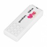 Goodram USB flash disk, USB 2.0, 128GB, UME2, Walentynki, biały, UME2-1280W0R11-V, USB A, z osłoną Walentynki
