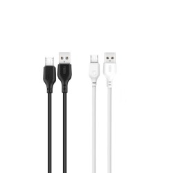 XO kabel NB103 USB - microUSB 1,0 m 2,1A czarny 30szt / biały 20szt zestaw