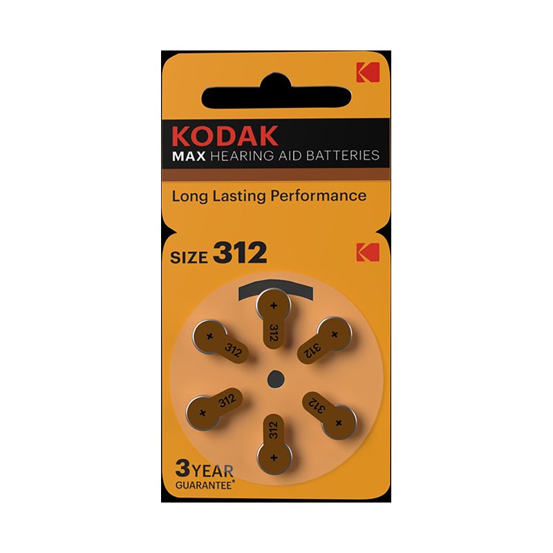 Kodak Jednorazowa cynkowo-powietrzna. baterie P312, 6-pack