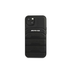 AMG nakładka do iPhone 13 Mini 5,4&quot AMHCP13SGSEBK czarna hardcase Leather Debossed Lines