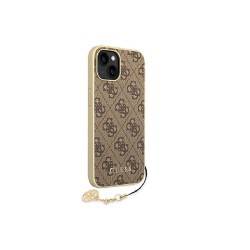 Guess nakładka do iPhone 14 6,1&quot GUHCP14SGF4GBR brązowa hardcase 4G Charms Collection