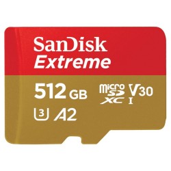 SanDisk karta pamięci 512GB microSDXC Extreme Mobile A2 C10 V30 UHS-I U3 160 / 90 MB/s