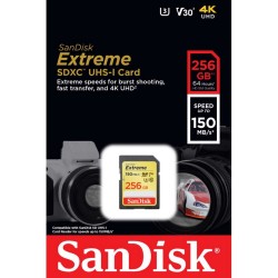 SanDisk karta pamięci 256GB SDXC Extreme V30 UHS-I U3 150 / 70 MB/s