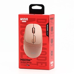 Marvo M809W Mysz bezprzewodowa, pastelowy pomarańczowy, 1600DPI, EOL