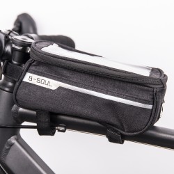 Wodoodporna torba rowerowa z uchwytem na telefon czarna