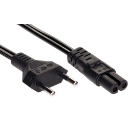 Akyga kabel zasilający AK-RD-01A do notebooka 2pin IEC C7 1.5m wtyk EU