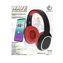 Rebeltec słuchawki Bluetooth Wave nauszne czerwono-czarne