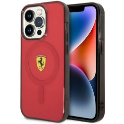 Ferrari nakładka do iPhone 14 Pro 6,1&quot FEHMP14LURKR czerwona hardcase Magsafe Translucent
