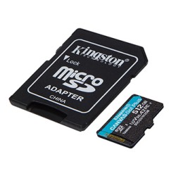 Kingston karta pamięci Canvas Go! Plus, 512GB, micro SDXC, SDCG3/512GB, UHS-I U3, z adapterm, A2, V30
