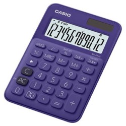 Casio Kalkulator MS 20 UC PL, fioletowy, 12 miejsc, podwójne zasilanie, EOL