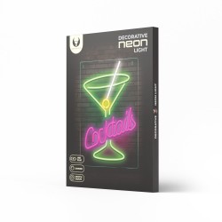 Neon PLEXI LED COCKTAILS róż zielony FPNE02X Forever Light
