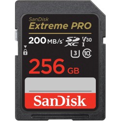 SanDisk karta pamięci 256GB SDXC Extreme Pro 200 / 140 MB/s C10 V30 UHS-I U3