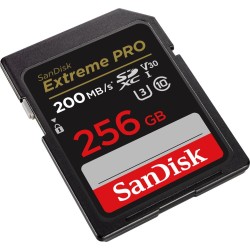 SanDisk karta pamięci 256GB SDXC Extreme Pro 200 / 140 MB/s C10 V30 UHS-I U3