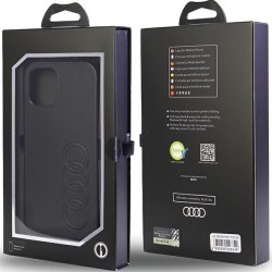 Audi nakładka do iPhone 12 Pro 6,1&quot AU-TPUPCIP12P-TT/D1-BK czarna hard case Synthetic Leather