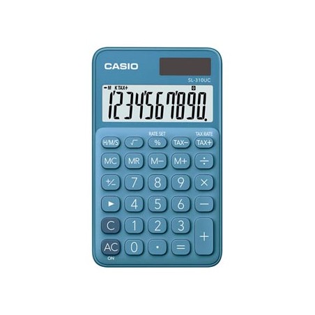 Casio Kalkulator SL 310 UC BU, niebieska, 10 miejsc, podwójne zasilanie