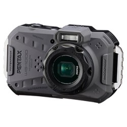 Aparat WG 1000 kompaktní, 4,9-19,6 mm (odpowiednik  35 mm, około 27-108 mm) Pentax, 13,35Mpx, CMOS, 02154, szary, bardzo wytrzym