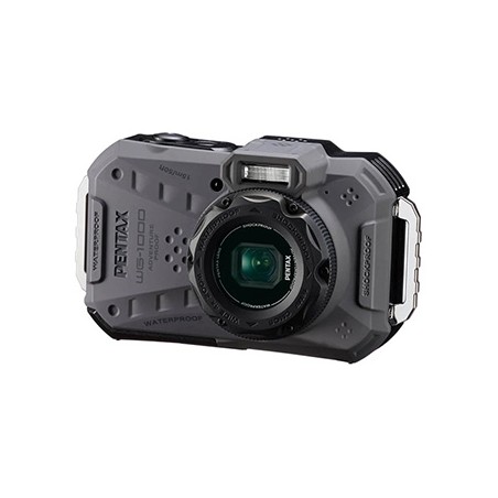 Aparat WG 1000 kompaktní, 4,9-19,6 mm (odpowiednik  35 mm, około 27-108 mm) Pentax, 13,35Mpx, CMOS, 02154, szary, bardzo wytrzym