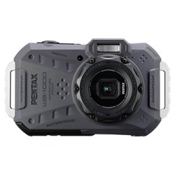 Aparat WG 1000 kompaktní, 4,9-19,6 mm (odpowiednik  35 mm, około 27-108 mm) Pentax, 13,35Mpx, CMOS, 02154, szary, bardzo wytrzym