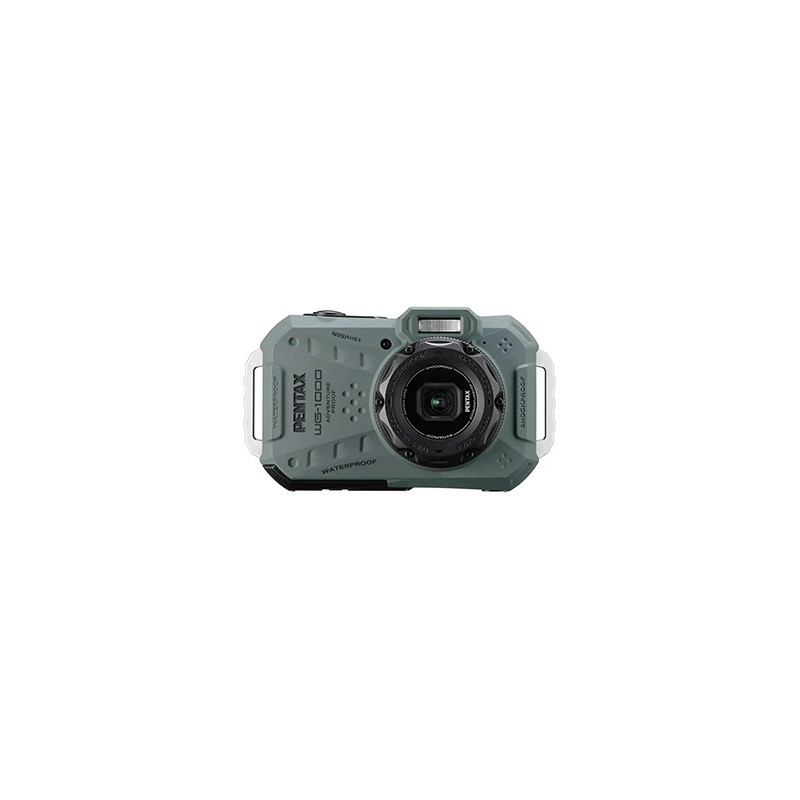 Aparat WG 1000 kompaktní, 4,9-19,6 mm (odpowiednik  35 mm, około 27-108 mm) Pentax, 13,35Mpx, CMOS, 02154, oliwkowy, bardzo wytr