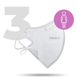 Nano, do prania Maseczka ochronna, FFP2, biały, damska, 3ks, Nanolab, EOL