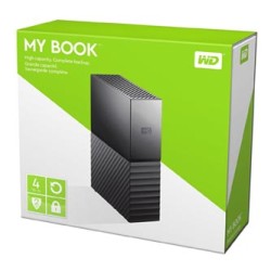 Western Digital zewnętrzny dysk twardy, My Book, 3.5", USB 3.0 (3.2 Gen 1), 4TB, WDBBGB0040HBK, czarny