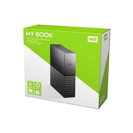 Western Digital zewnętrzny dysk twardy, My Book, 3.5", USB 3.0 (3.2 Gen 1), 4TB, WDBBGB0040HBK, czarny
