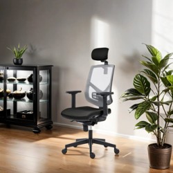 Powerton ERGO TINA Ergonomiczny fotel biurowy, Czarny