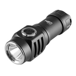 Latarka akumulatorowa, 1x800 mAh, aluminium, czarna, 500 lumen, 10W
