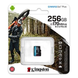 Kingston karta pamięci Canvas Go! Plus, 256GB, micro SDXC, SDCG3/256GBSP, UHS-I U3, A2, V30