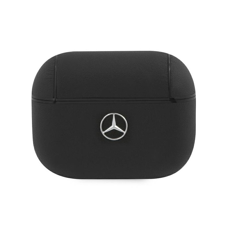 Mercedes etui do AirPods Pro 2 MEAP2CSLBK czarne Leather Metal Logo