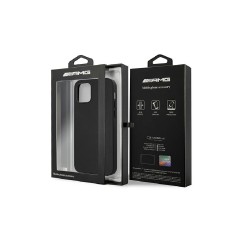 AMG nakładka do iPhone 12 Pro Max 6,7&quot AMHCP12LDOLBK czarna hardcase Leather Hot Stamped