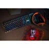 Marvo CM409 EN zestaw klawiatura przewodowa (USB) US, czarna mysz dla gracza, podkładka, klawiatura, do gry, membranowa rodzaj p