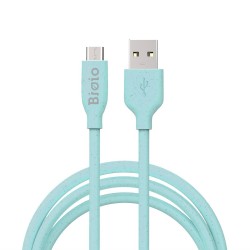 Bioio kabel USB - microUSB 1,0 m 2,4A niebieski