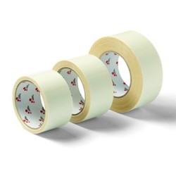 Taśma Pakowa, TWIN TAPE COTTON, dwustronna, Schuller Eh,klar, mleczna, 50mm, 25m
