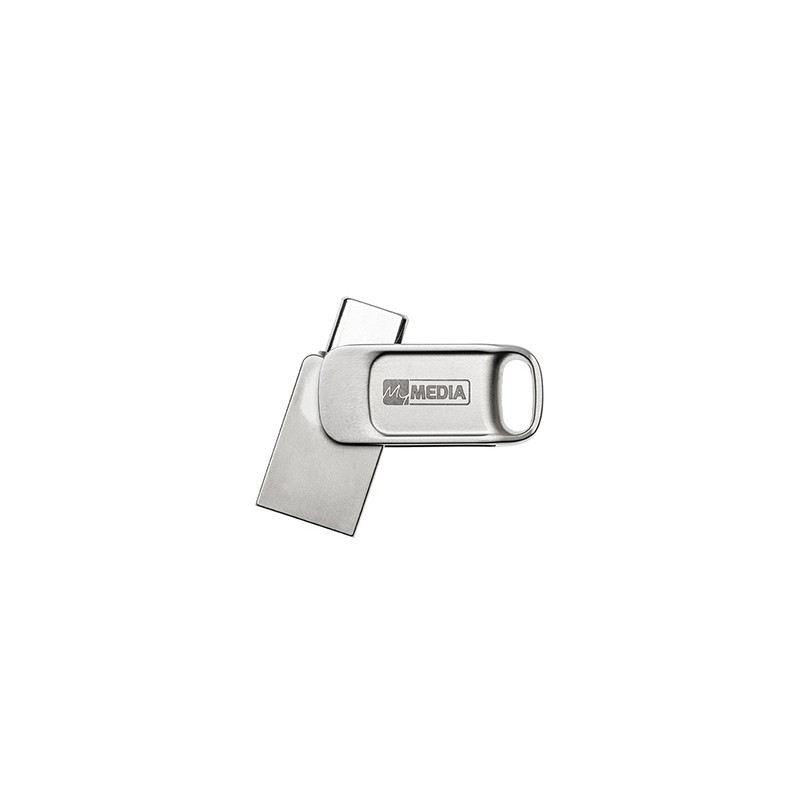 MyMedia MyDual USB 2.0, USB 2.0, 32GB, srebrny, 69266, USB A / USB C, z osłoną