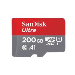 SanDisk karta pamięci 200GB microSDXC Ultra Android kl. 10 UHS-I 120 MB/s A1 + adapter